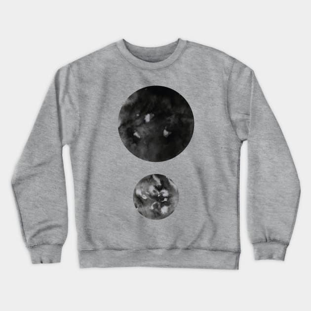 Black Minimal Dots Abstract Pattern. Crewneck Sweatshirt by MinimalArchives